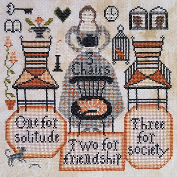 PDF Cross-stitch Chair Set and Table Doily easy 